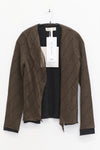 SWAYING 25 Autumn and Winter Twisted Fake Two-Piece Cashmere Top SW-SW25AW1T34C2S4-HL Gray Green